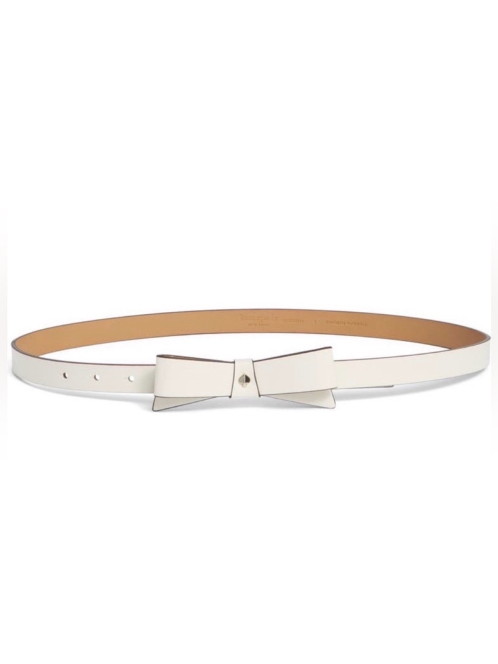 NWT kate spade Ivory Bow Leather Belt